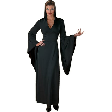 Sexy Hooded Black Robe Witch Vampiress Countess Classic Vampire Theatre Costume Sizes: One