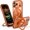Orange, variant on JETeacka 360° Spin Magnetic Stand for iPhone 17 Pro Max Case [Full Camera Protection] [Anti-Yellowing] Shockproof Protective Kickstand Plating TPU Cover for 17 Pro Max 6.9", Orange