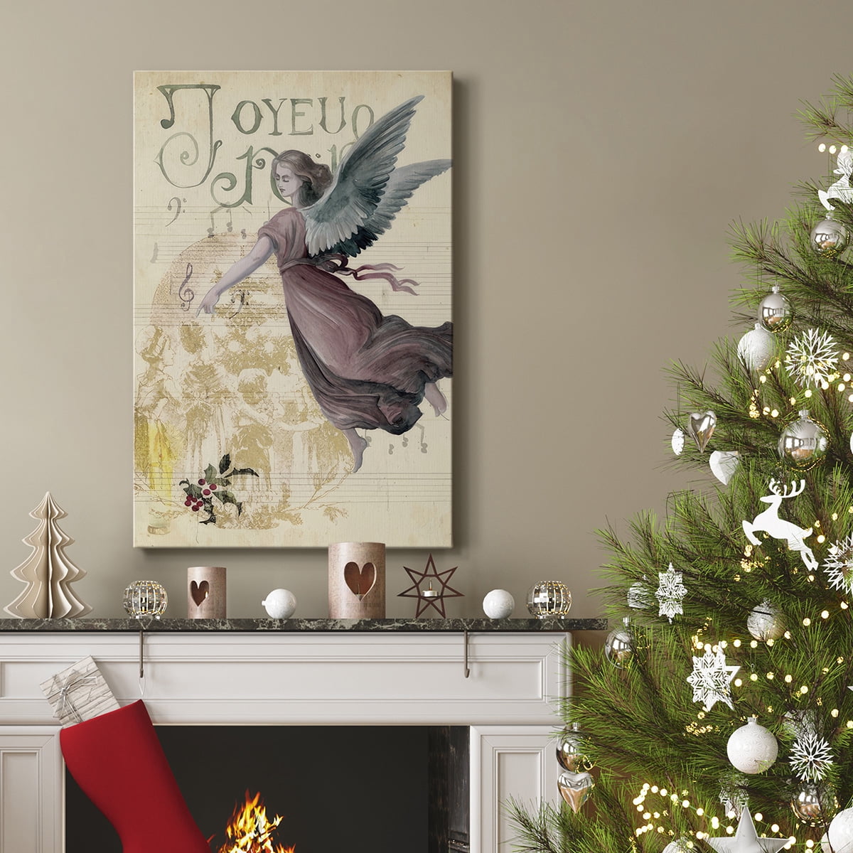 Christmas Greetings Collection B- Gallery Wrapped Canvas