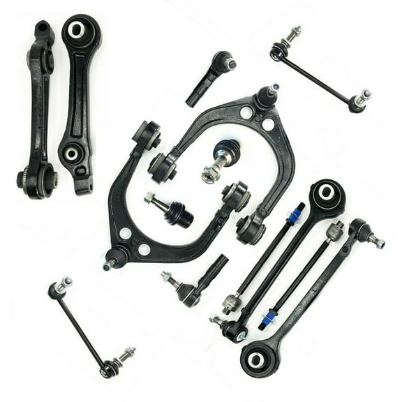 14 Piece Front Suspension Kit Lower Ball Joints, Sway Bar Links, Inner & Outer Tie Rod Ends, Upper and Lower Control Arms and Lower Rear Control Arms Fits select: 2005-2006 CHRYSLER 300C