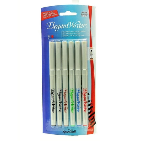 UPC: 0804551862069 | Speedball Elegant Writer Calligraphy Marker Set Assorted Fine Point No. 2881 2/Pack 75087-PK2