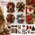 thumbnail image 7 of Christmas Quilted Door Hanger Sewing Kit, Red Cardinal Bird Patchwork Fabric DIY Craft Supplies, Handmade Wall Ornament Making Set for Farmhouse Front Door Winter Holiday Decor, 7 of 7