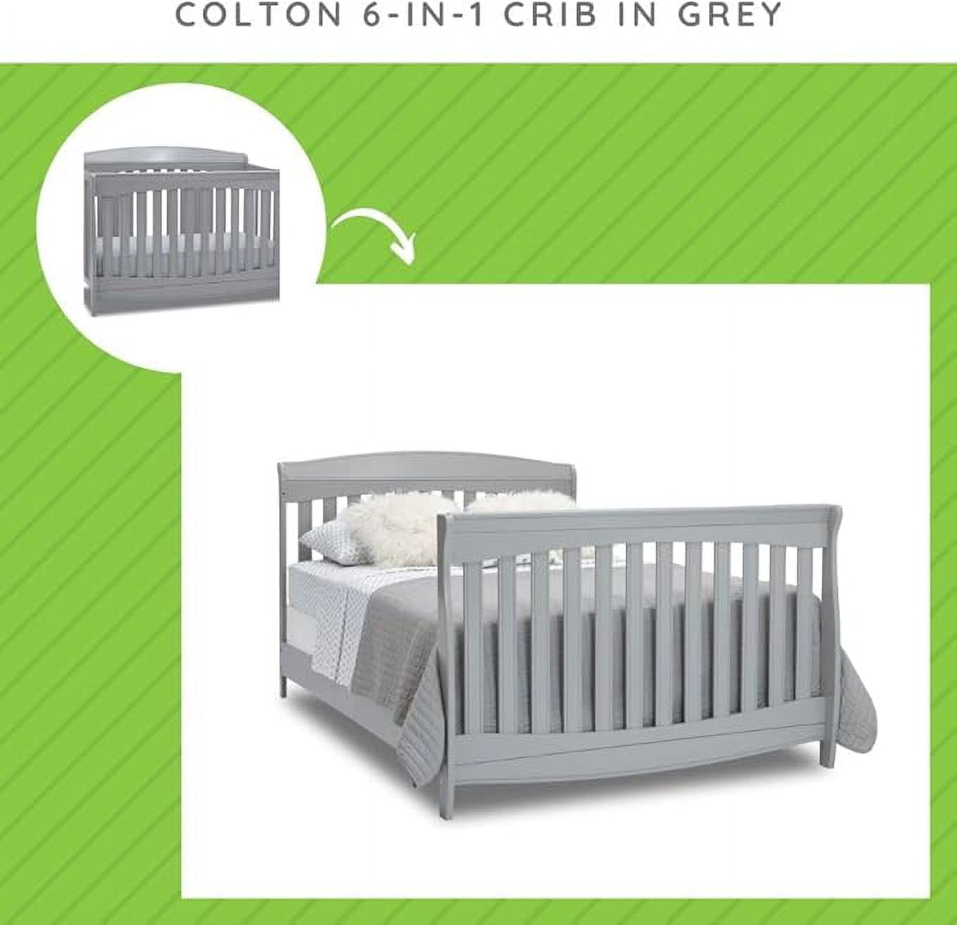Full-Size Conversion Kit Bed Rails for Fancy Crib by Delta Children - #0050 (Grey - 026)