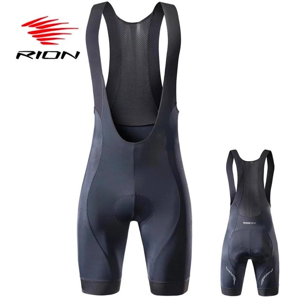 RION Men's Cycling Bib Shorts 5R Gel Pad Grippers at leg Bike Pants Breathable Compression Bicycle Shorts Walmart.com