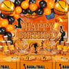 167 Pcs Basketball Birthday Party Decoration Supplies 2 Basketball Theme Tablecloth Basketball Background 52 Basketball Balloons 16 Set Sport Tableware Plates Cups Napkins for Kids Boys Party Decor