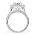thumbnail image 4 of Unique Moments 14K White Gold 2.00 CT Round Lab-grown Diamond Bridal Ring Set Womens Jewelry, 4 of 7