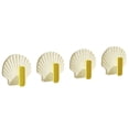 thumbnail image 5 of Tnobhg 4Pcs/Set Shell Shape Wall Hook Modern Waterproof Punch Free Heavy Duty Towel Clothes Door Back Hanger Bathroom Kitchen Supplies, 5 of 8