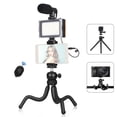 thumbnail image 1 of Smartphone Vlog Kit Flexible Tripod + Cardioid Microphone + Extendable, 1 of 8