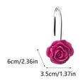thumbnail image 2 of Rose Shower Curtain Hooks Curtain Hooks Shower Curtain Hanging Rings Hardware Accessories Decorative Hooks, Xinsrenus Under $5! Rose Shower Curtain Hooks Curtain, 2 of 6