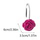 thumbnail image 2 of Ganchos para cortina de ducha con rosas | Anillas decorativas de plástico para cortinas de baño y ventana | Elegante diseño de rosas en rosa, rojo, morado y blanco, 2 of 6