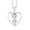 Sky Blue||Sky Blue||E - F, variant on 925 Sterling Silver Sky Blue Aquamarine and Black Diamond Pendant Necklace for Women (0.67 Cttw, Gemstone March Birthstone, Heart 5MM and 4MM, with 18 inch Silver Chain)