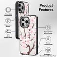 thumbnail image 6 of Case for iPhone 15 Pro Max, [10ft 4X Military-Grade Drop Protection] Durable & Shockproof Phone Case Cover Design for iPhone 15 Pro Max - Cherry Blossom - Clear Black, 6 of 6