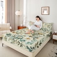 thumbnail image 4 of Castle Fairy Chic Floral Flowers Twin Sheet Sets 3pcs for Female Men Women,Flying Butterfly Twin Fitted Sheet Microfiber,Retro Vintage Aesthetic Breathable Flat Sheet,Ultra Soft Home Decor, 4 of 7