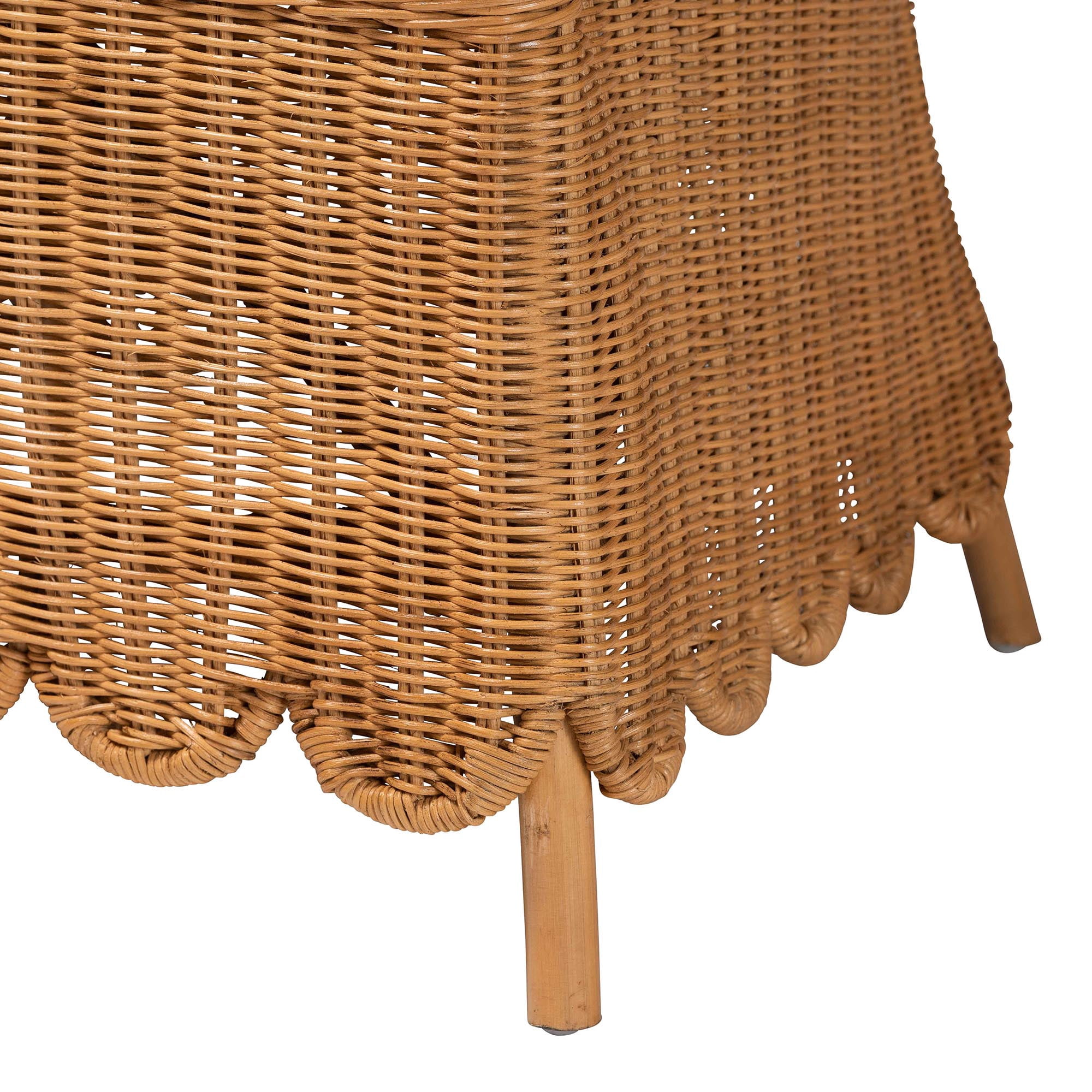 bali & pari Teresa Boho Arm Chair, Light Honey