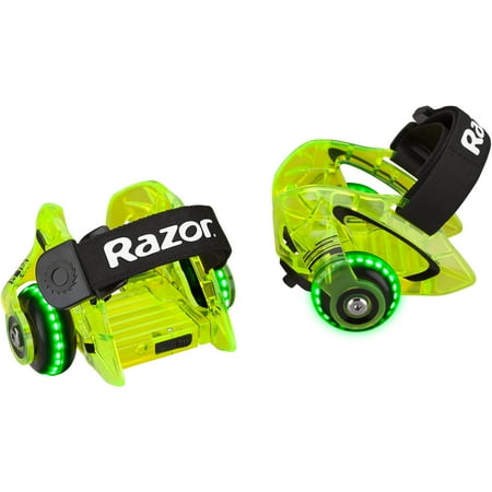 Razor Jetts DLX Heel Wheels with Sparks, Neon Green
