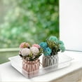 thumbnail image 7 of 10 Pcs 11.8"x7.87" Clear Plastic Plant Saucer,Bexikou Rectangular Plant Drip Trays Transparent Thick Heavy Duty Plastic Liners for Planters for Indoors Outdoors Flower Pots Window Sills Window Shelf, 7 of 7