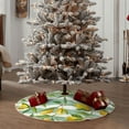 thumbnail image 5 of Daiia Lemon Drawing Merry Christmas Tree Skirt , Xmas Large Lace-up Tree Skirt, Santa Snowflakes Rustic Home Decorations New Year Party Farmhouse Decor-48", 5 of 7