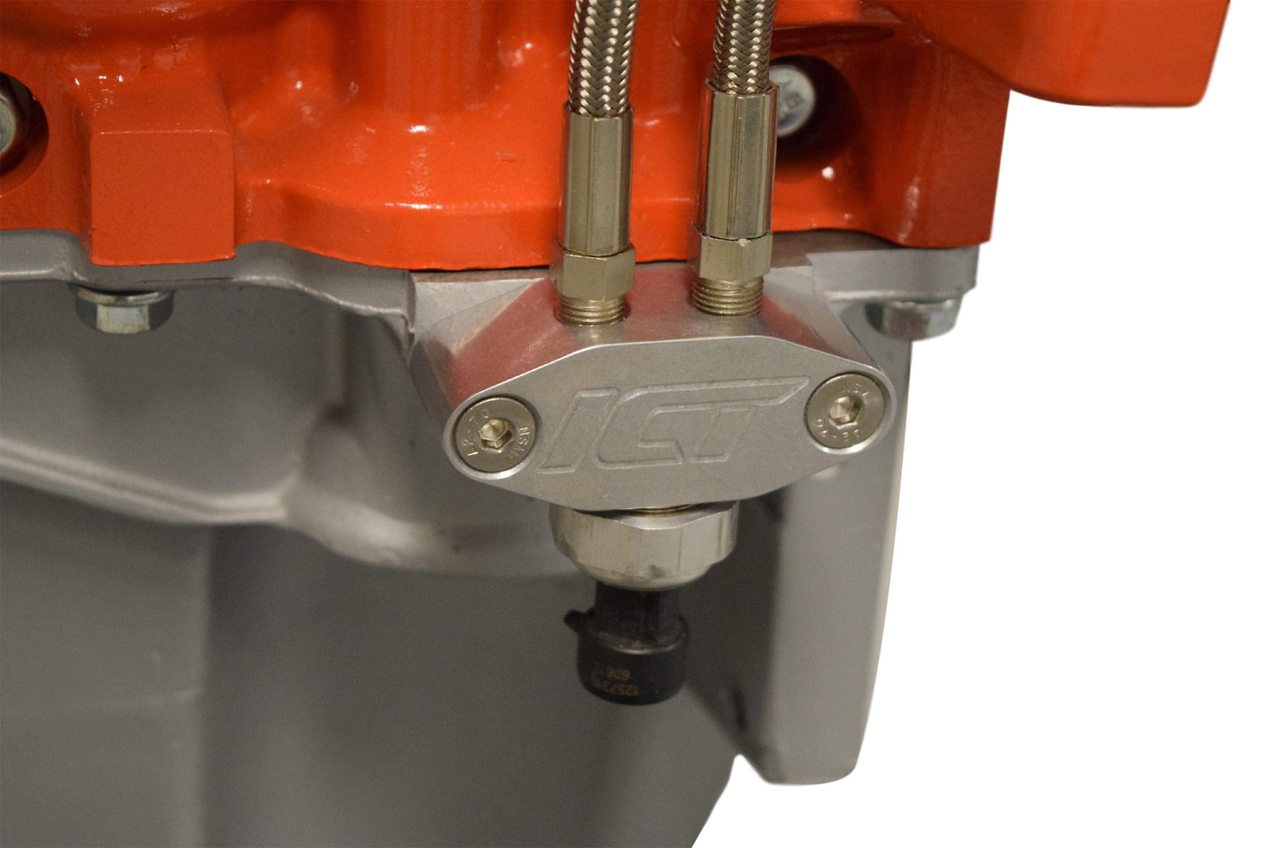 LS Oil Pressure Sensor Relocation Adapter w/ Dual 1/8"npt Outlets