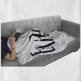 thumbnail image 6 of Elizabeth Soft Flannel Fleece Throw Blanket, Monochrome Inscription Style Modern Calligraphy Design Popular Girl Name, Cozy Plush for Indoor and Outdoor Use, 50" x 60", Black and White, by Ambesonne, 6 of 6