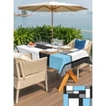 thumbnail image 5 of Outdoor Tablecloth with Umbrella Hole for Patio/Picnic/Party/Camping, Modern Geometric Blue Black Waterproof Table Cloth Rectangle Table Cover Washable, Abstract Minimalist Color Blocks (60"x 84"), 5 of 8