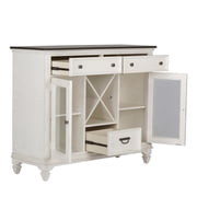 Liberty Furniture Industies, INC Allyson Park Allyson Park Buffet in Wirebrushed White w/ Charcoal Top