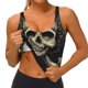 thumbnail image 3 of Fotbe Gothic Winged Skull Sujetador Deportivo Largo sin Aros para Mujer con Almohadillas y Soporte Medio, Transpirable y Absorbente, Camiseta Tipo Chaleco o Tank Top-Small, 3 of 8