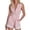 Pink, variant on Women's Color Block Cotton Linen Rompers Collared Sleeveless Button Down Casual Shorts Jumpsuit with Pockets for Summer