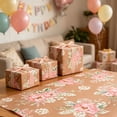thumbnail image 7 of Festival Kraft Paper Gift Wrapping Paper Roll • Floral Watercolor Print • Thick Premium Wrap • Recyclable Party Gift Wrap Ideal For Weddings, Birthday, Holiday Gifts, 7 of 7