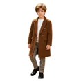 thumbnail image 3 of JFTTX Boys Trench Coat Notch Lapel Long Coats for Boys Fall Winter Warm Outerwear with Pockets Size 3-16Y, 3 of 5
