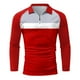 thumbnail image 3 of Gibobby Camisas polo Top de manga larga con cremallera raglán y solapa con estampado digital deportivo casual para hombre(Rojo,G), 3 of 5