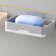 thumbnail image 1 of Caja de jabón, soporte para caja de drenaje, estante de plástico, instalación sin agujeros para baño, inodoro, gris oscuro, 1 capa, 1 of 5