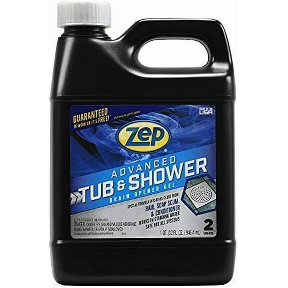 Advanced Tub and Shower Drain Opener Gel - 32 Ounce - U49210 - Formulated for Hair, Soap and Conditioner