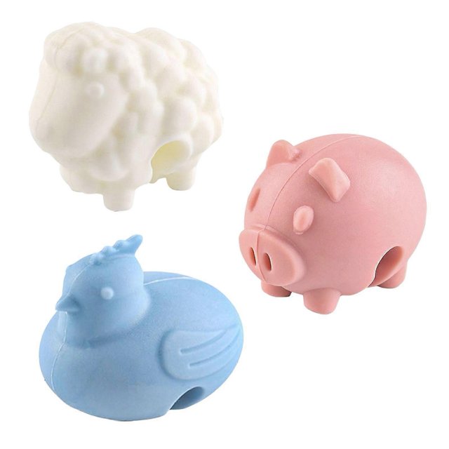piezas de clip de tapa antiderrames de silicona con dibujos animados que deja espacio para que la olla respire para salsas, pastas, agua y verduras