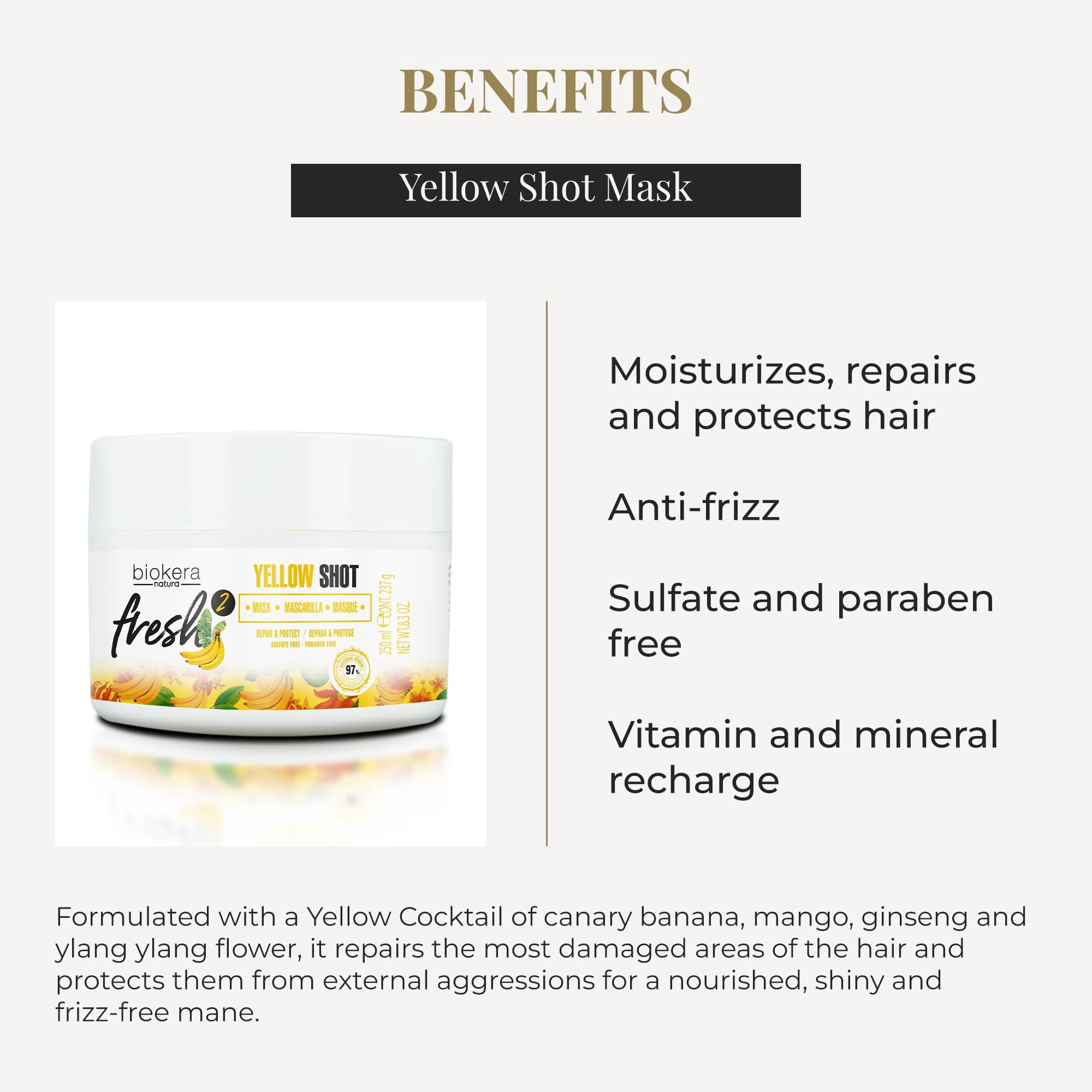 SALERM BIOKERA YELLOW MASK 250ML / 8.2 OZ