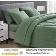 Chezmoi Collection Jasper Sage Green Oversized King Bed in a Bag 7