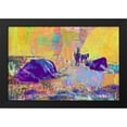thumbnail image 2 of Stephen Chambers 32x23 Black Modern Wood Framed Wall Art Titled - Beach Horses 5, 2 of 6