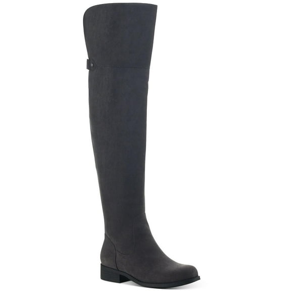 Sun   Stone Womens Allicce Leather Round Toe Over-The-Knee Boots