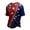 Deep Red, variant on USA Flag Distressed Print T Shirt for Men 4th of July Themed Short Sleeve Crew Neck Casual Fit Patriotic Tee for Independence Day and Summer Daily Use Black L