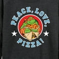 thumbnail image 3 of Teenage Mutant Ninja Turtles - Peace Love Pizza - Women's Lightweight French Terry Long Sleeve Shirt, 3 of 5