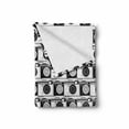 thumbnail image 2 of Camera Soft Flannel Fleece Throw Blanket, Analog Old Fashioned Photo Recording Film Machines Old Days Memories Pattern, Cozy Plush for Indoor and Outdoor Use, 50" x 60", Black and White, by Ambesonne, 2 of 6