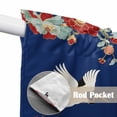 thumbnail image 4 of Blue Crane Swag Valances for Windows, Kitchen Window Curtains Over Sink, Vintage Red Teal Spring Floral Botanical Window Treatment Curtains for Living Room/Bedroom Curtains 2 Panel Sets 36"x45", 4 of 8