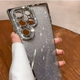 thumbnail image 5 of for Samsung Galaxy A16 5G Clear Glitter Case, Cute Luxury Bling Sparkly Diamond Rhinestones with Camera Protector Soft TPU Plating Shockproof Bumper Slim Rubber Women Girls Case,Purple, 5 of 5