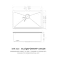 thumbnail image 6 of 30 Inch Undermount Kitchen Sink, 30”x18”x10” Black Kitchen Sink 16 Gauge 10 Inch Deep Single Bowl Kitchen Sink Basin, 6 of 7