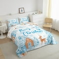 thumbnail image 3 of Manfei Christmas Tree 3-Piece Full Size Comforter Sets,Kawaii Deer Bedding Comforter Set,Festival Xmas Lightweight Bedding Sets,Super Cozy Snowflakes Room Decor,Reversible, 3 of 8