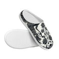 thumbnail image 3 of KLL Artistic Black White Peacocks Pattern Adult Unisex Cozy Slippers,Fuzzy Slip-on Slippers TPR Sole Slippers Comfort Plush Home Footwear for Indoor & Outdoor-37/38, 3 of 7