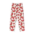 thumbnail image 6 of Uemuo Hand Drawn Watermelon Pattern Men's Wide Leg Palazzo Lounge Pants with Pockets Light Weight Loose Comfy Casual Pajama Pants-XX-Large, 6 of 9