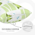 thumbnail image 3 of Fuzoiu Frogs and Dragonflies Print Fuzzy Pillowcases, Super Soft Pillow Case Cover with Zipper for Bedroom, Sofa, Couch,Cozy Pillow Shams for All Seasons-16"x24", 3 of 6