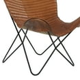 thumbnail image 5 of DecMode 30" x 37" Black Leather Butterfly Chair with Black Stand, 1-Piece, 5 of 10