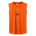 thumbnail image 2 of Hessimy Men's Cotton Sleeveless T Shirts, Breathable & Moisture Wicking with Odor Control（Orange,XXXL), 2 of 6
