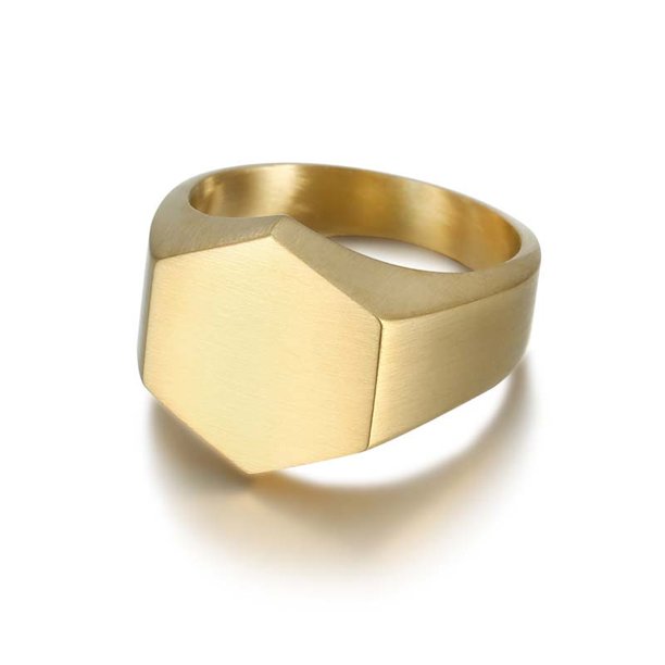 Anillo Jiayiqi para hombre, anillo Punk Rock Smooth 316L de acero inoxidable, anillo de sello para hombre, joyería de fiesta de Hip Hop, venta al por mayor, anillo de boda para hombre Dengxun unisex